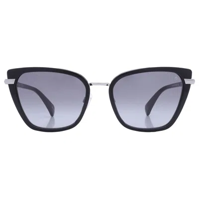 Rag & Bone Rag And Bone Grey Gradient Cat Eye Ladies Sunglasses Rnb1057/g/s 0807/9o 56 In Gray
