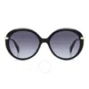 Rag & Bone Round-frame Sunglasses In Black