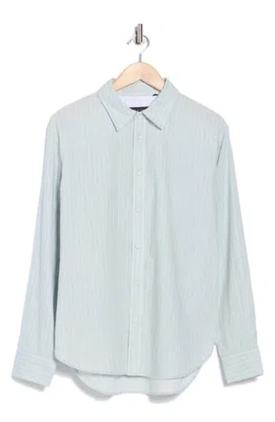 Rag & Bone Griffin Hemp & Cotton Button-up Shirt In Blue