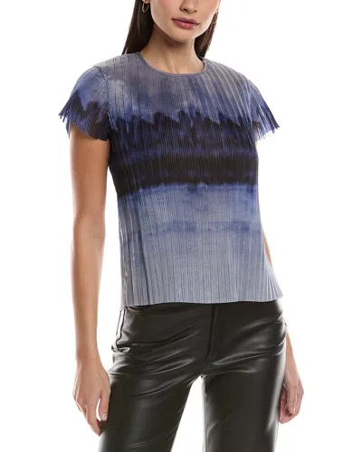 Rag & Bone Hailey Printed Organza Top In Blue