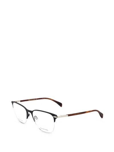 Rag & Bone Half-rim Geometric-frame Glasses In Black