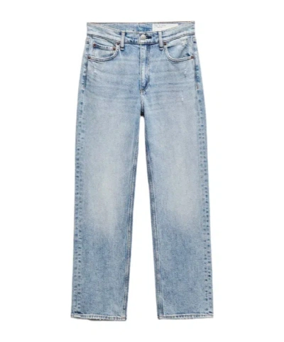 Rag & Bone Harlow Ankle Straight Jean In Blue