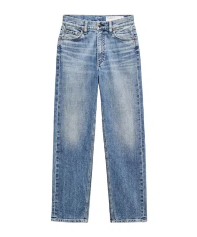 Rag & Bone Harlow Ankle Straight Jeans In Blue