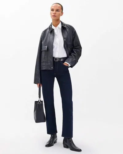 Rag & Bone Harlow Ankle Straight Jeans In Blue