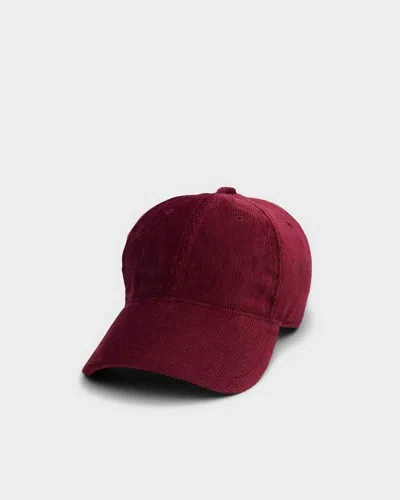 Rag & Bone Harlow Corduroy Baseball Cap In Morello Corduroy