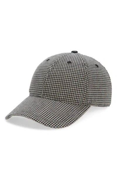 Rag & Bone Harlow Gingham Baseball Cap In Green