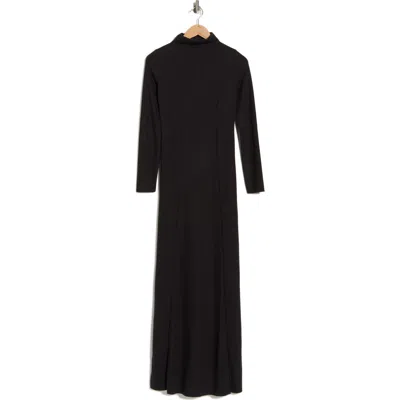 Rag & Bone Harlow Long Sleeve Turtleneck Maxi Dress In Black