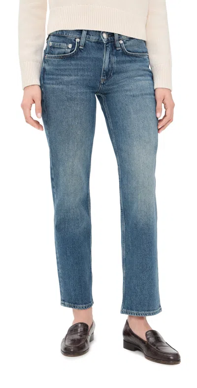 Rag & Bone Harlow Low Rise Ankle Straight Jeans Easton