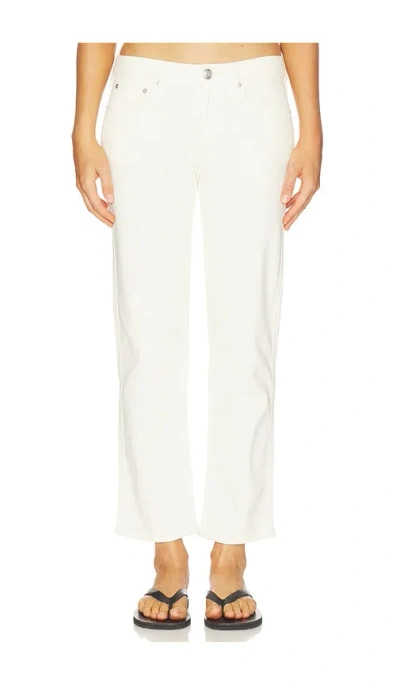 Rag & Bone Harlow Low Rise Ankle Straight Jeans In White