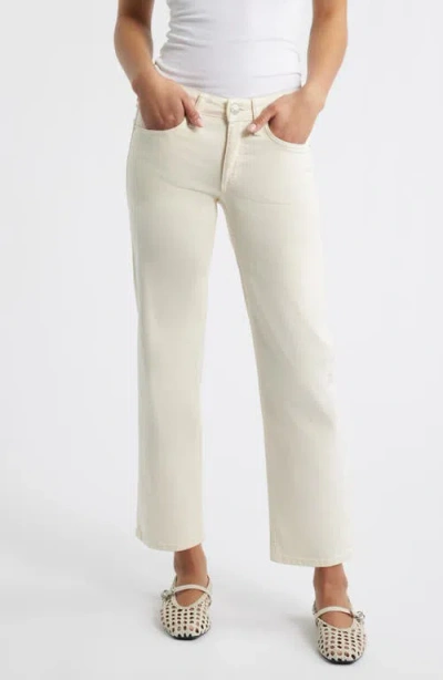 Rag & Bone Harlow Low Rise Ankle Straight Leg Jeans In White