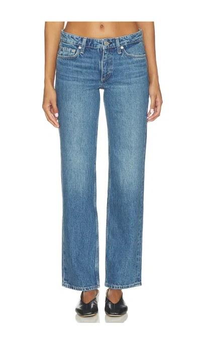 Rag & Bone Harlow Low Rise Full Length Slim Straight Jeans In Candice