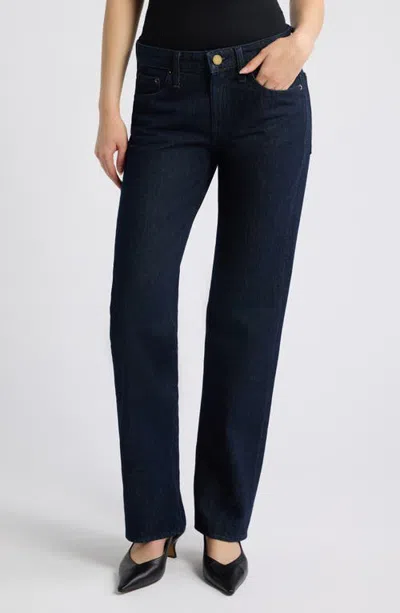 Rag & Bone Harlow Low Rise Slim Straight Jeans In Dark Rinse