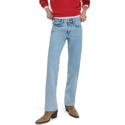 Rag & Bone Harlow Low Rise Slim Straight Jeans In May In Blue