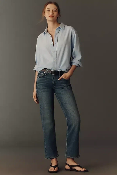 Rag & Bone Harlow Low-rise Straight-leg Jeans In Blue