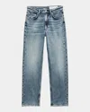 Rag & Bone Harlowe Mid Rise Ankle Straight Jeans In Amity In Blue