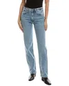 Rag & Bone Harlow Mid-rise Full-length Delancey Straight Jean In Blue