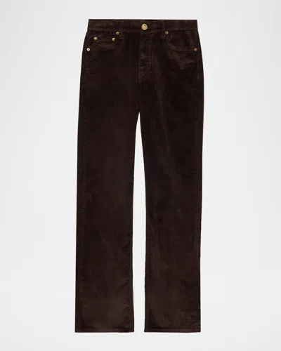 Rag & Bone Harlow Mid-rise Full Straight Jeans In Multi