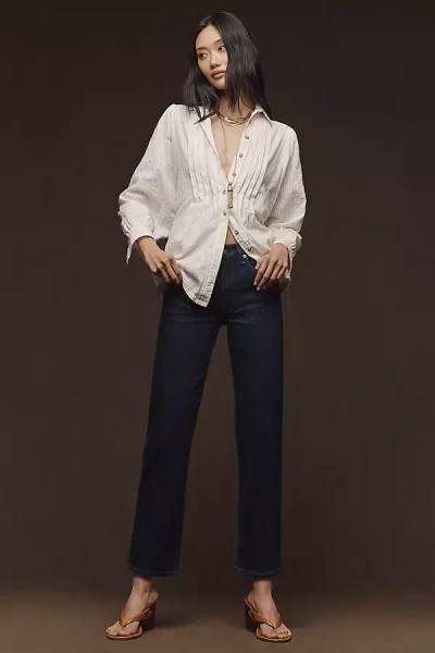 Rag & Bone Harlow Mid-rise Straight-leg Jeans In Blue