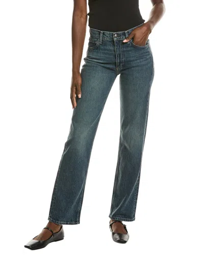Rag & Bone Harlow Mid-rise Ness Full Straight Jean In Blue