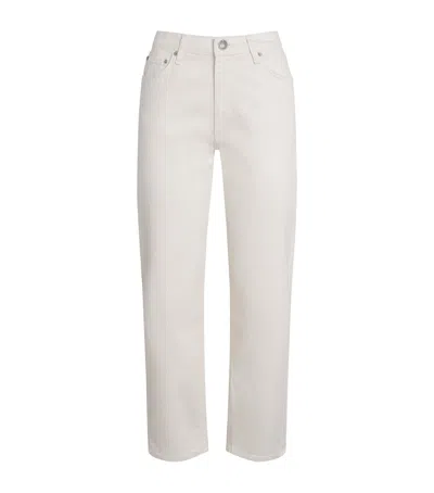 Rag & Bone Harlow Mid-rise Straight Jeans In White