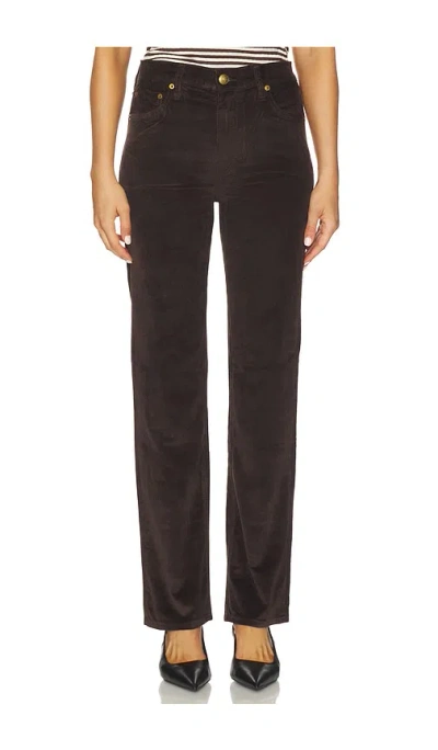 Rag & Bone Harlow Mid-rise Straight Pant In Brown