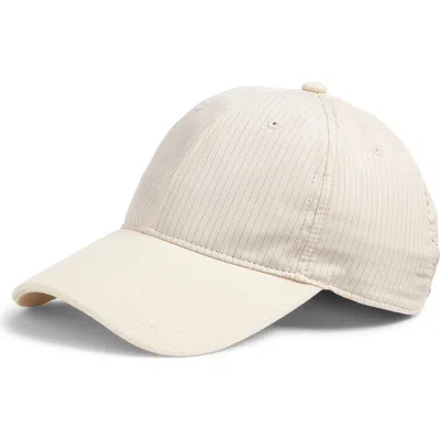 Rag & Bone Harlow Pinstripe Baseball Cap In White