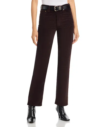 Rag & Bone Harlow Straight Corduroy Jeans In Red
