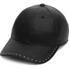 Rag & Bone Studded Harlow Baseball Cap In Black