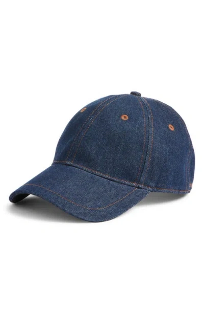 Rag & Bone Harlow Twill Baseball Cap In Blue