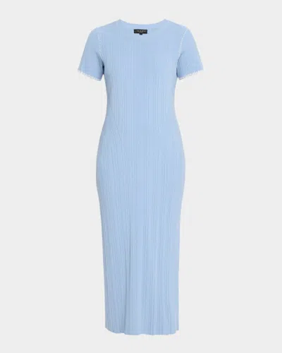 Rag & Bone Harper Printed Midi Dress In Blue