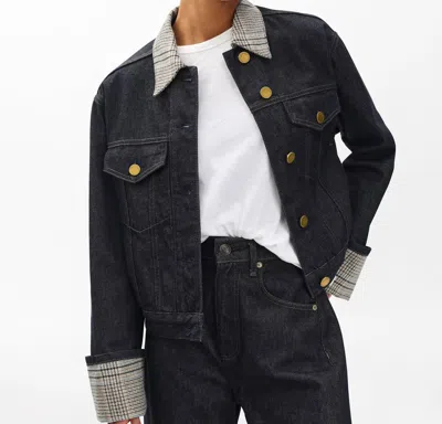 RAG & BONE HARRIET DENIM TRUCKER JACKET IN TWILIGHT RINSE COMBO