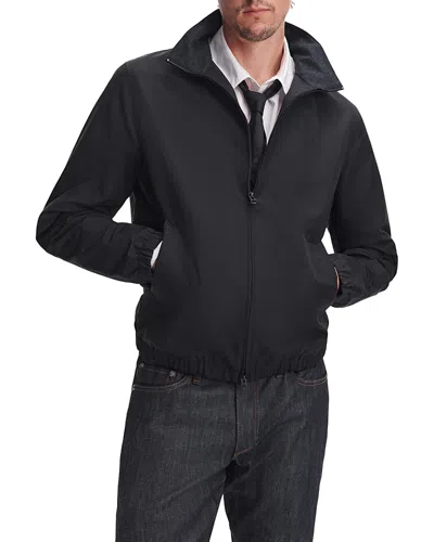 Rag & Bone Harrington Stand Collar Zip Sport Jacket In Black