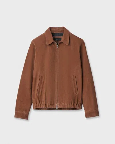 Rag & Bone Harrington Suede Jacket In Brown