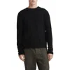 Rag & Bone Harvey Crewneck Cotton Blend Sweater In Black/black