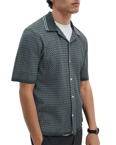 Rag & Bone Harvey Cross Stitch Shirt In Gray