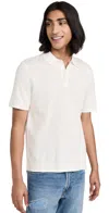 Rag & Bone Relaxed Fit Railroad Stitch Polo In Ivory