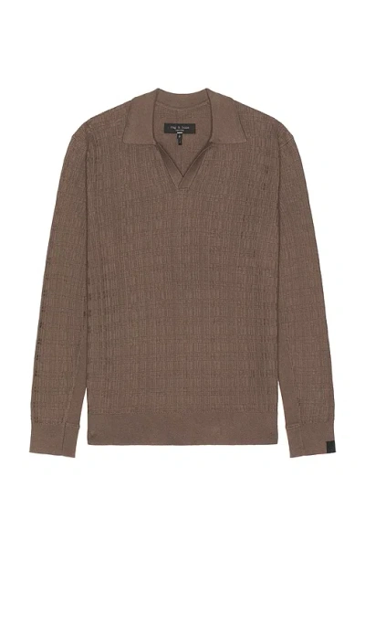 RAG & BONE HARVEY PLAID JOHNNY COLLAR POLO
