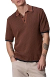 Rag & Bone Harvey Relaxed Polo In Brown