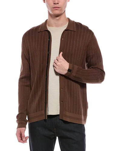 Rag & Bone Harvey Rib Shirt In Brown