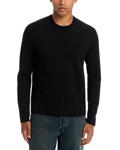 Rag & Bone Harvey Ribbed Crewneck Sweater In Black