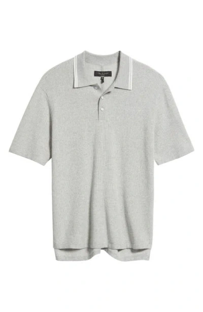 Rag & Bone Harvey Tipped Polo In Gray