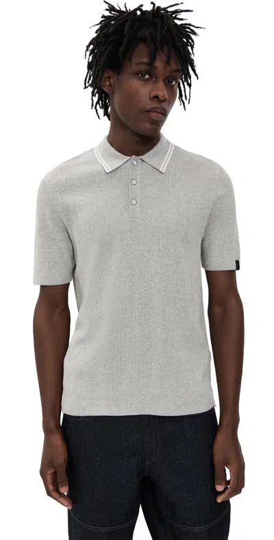 Rag & Bone Harvey Tipped Polo Hthrg In Green