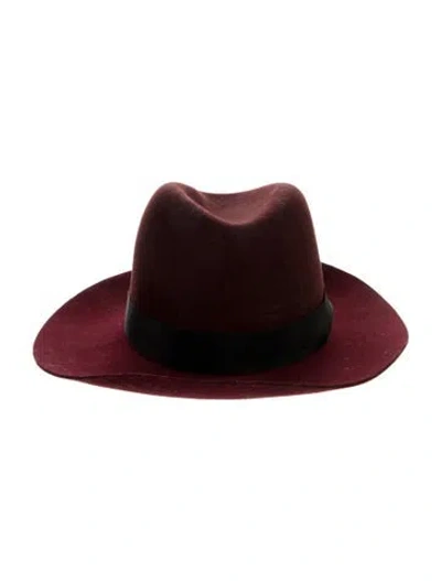 Pre-owned Rag & Bone Hat In Burgundy