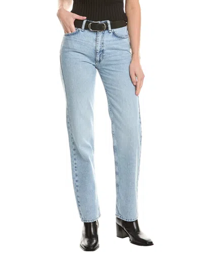 Rag & Bone Hattie Mid-rise Full-length Oconee Straight Leg Jean In Transparent