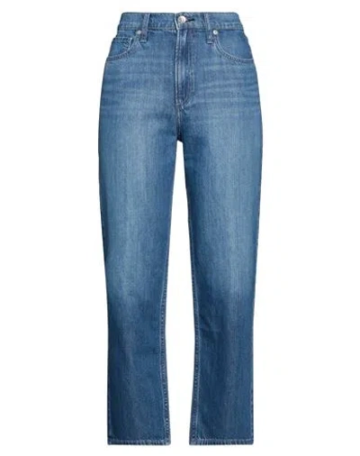 Rag & Bone Hattie Mid-rise Woman Jeans Blue Size 32 Cotton, Lyocell