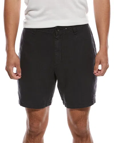 Rag & Bone Haydon Linen Shorts In Black