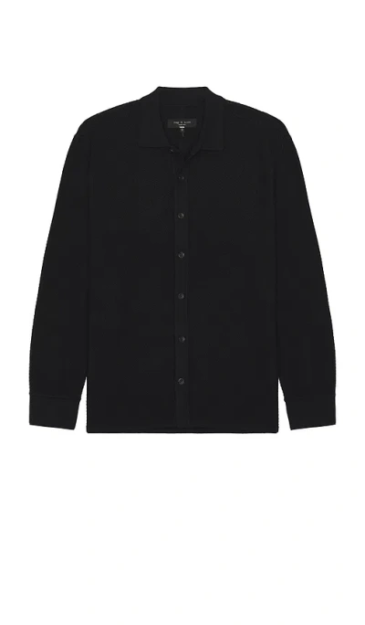 Rag & Bone Hayes Button Up Shirt In 블랙