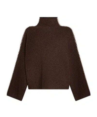 Rag & Bone Heavyweight Knitted Sweater In Brown