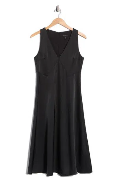 Rag & Bone Helsa Satin Tank Midi Dress In Black