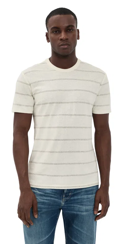 Rag & Bone Stripe Classic T-shirt In White